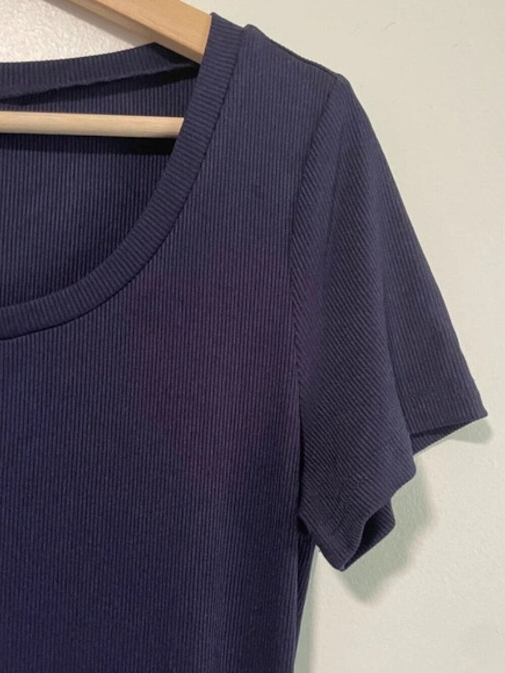 Shein Women’s Navy Blue Drawstring Ruched Side Scoop Neck Dress - Medium - Picture 7 of 11